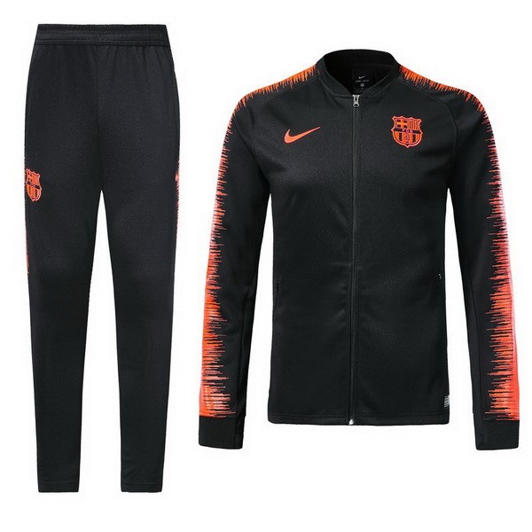 Survetement Football Barcelone 2018-19 Noir Orange